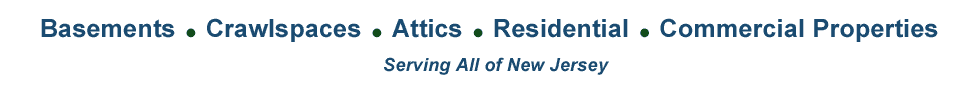Basements, Crawlspaces, Attics, Residential, Commercial Properties, Serving all of New Jersey